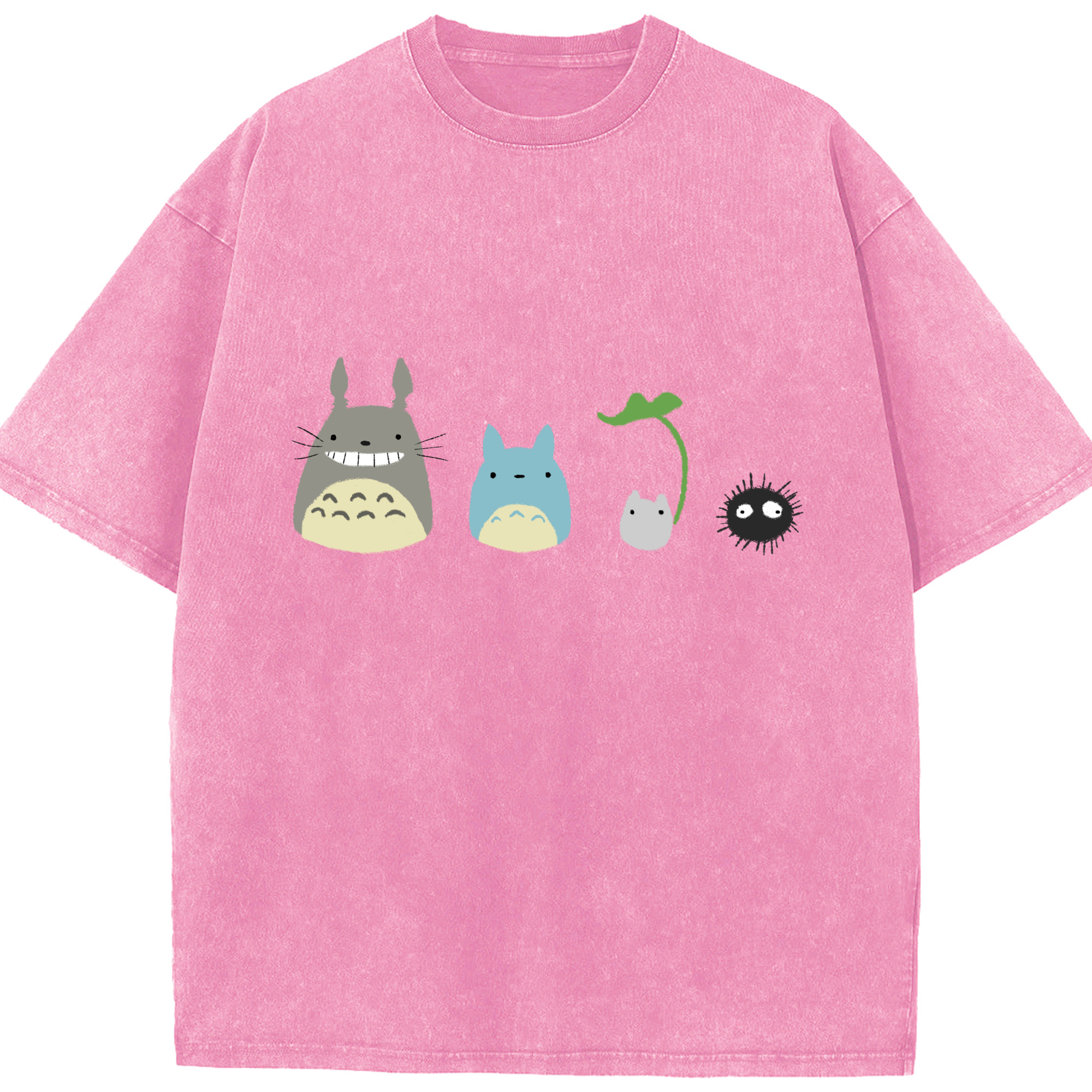 （画像用） となりのトトロ 草壁メイ 草壁サツキ My Neighbor Totoro Satsuki Kusakabe Mei Kusakabe 綿100% ヴィンテージ風 半袖Tシャツ（フロントプリント）